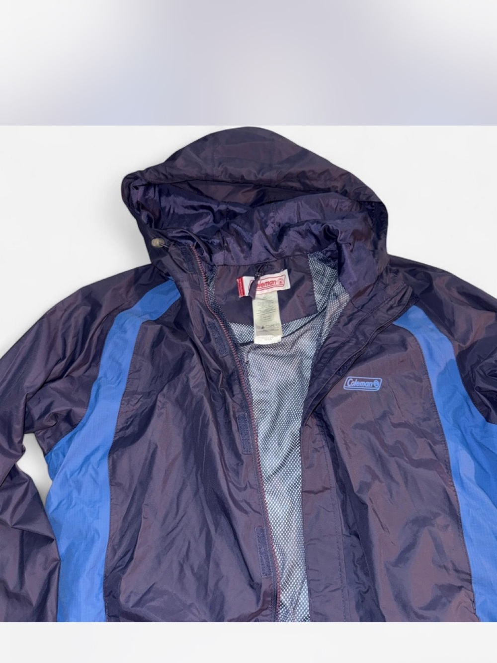Vintage Coleman Navy and Royal Blue Lightweight Hooded Jacket